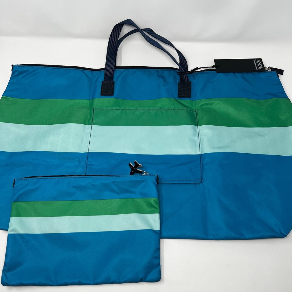 Tumi Jonathan Adler Just In Case Travel Duffel Bag Pouch Are We There Yet? Blue - Picture 5 of 9